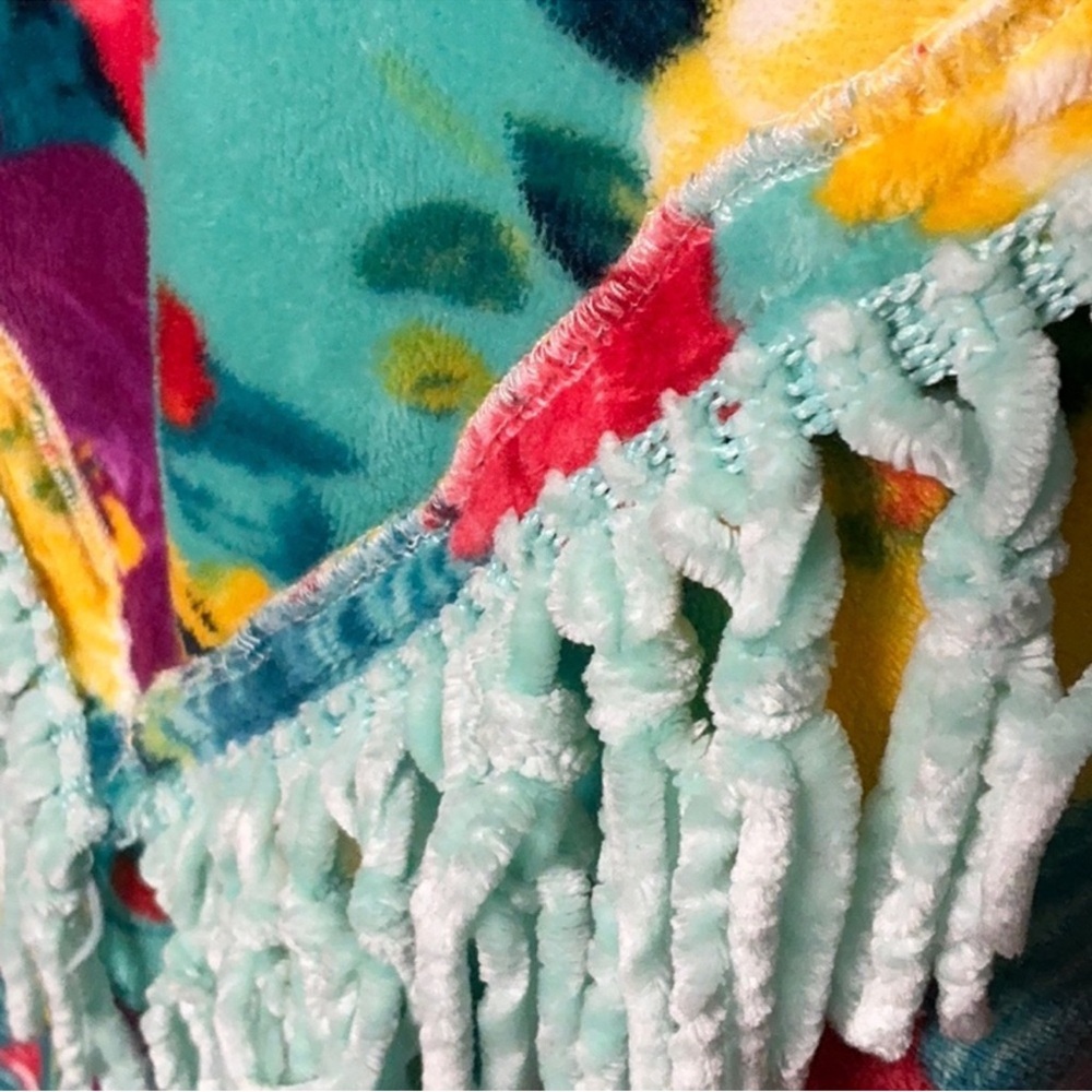 Pioneer Woman Upcycled Blanket Jacket Fringe Western - Picture 7 of 12